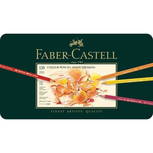 Confezione  da 120 colori a matita Polychromos Faber-Castel 110011