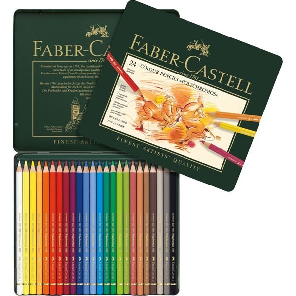 Confezione  da 24 colori a matita Polychromos Faber-Castel 110024