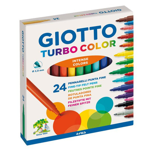 Confezione Pennarelli Punta Fine Turbo Color Giotto 24pz