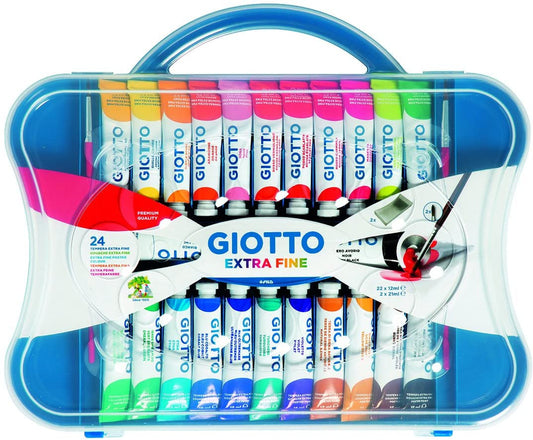 Confezione tempera Giotto 24 colori da 12ml