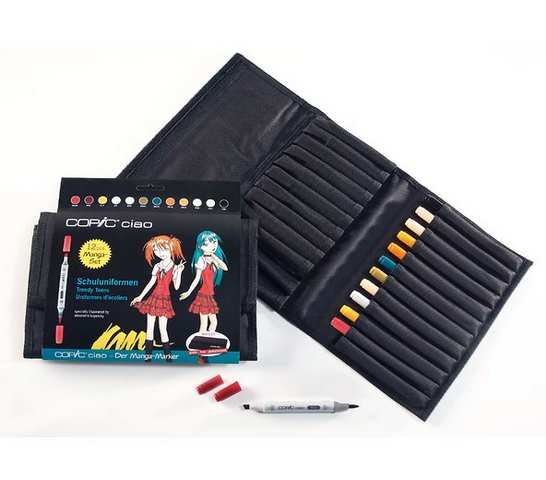 COPIC Ciao Theme Set Manga da 12 “School Uniform” con astuccio 22075732