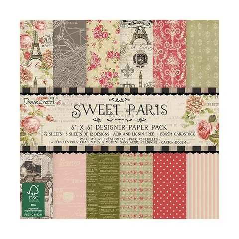 Dovecraft Sweet Paris 6x6 Paper Pack (FSC)  DCDP148