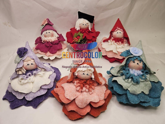 Kit 2 Fatine dei fiori con panfeltro