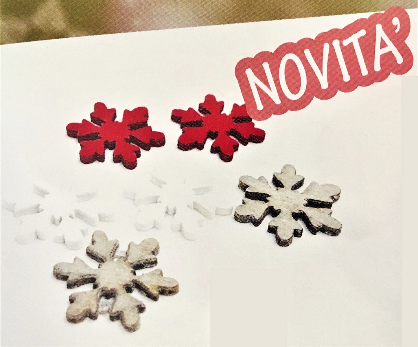 Fiocchi di neve colore bianco (24pz.) da 3 cm 86DEC043