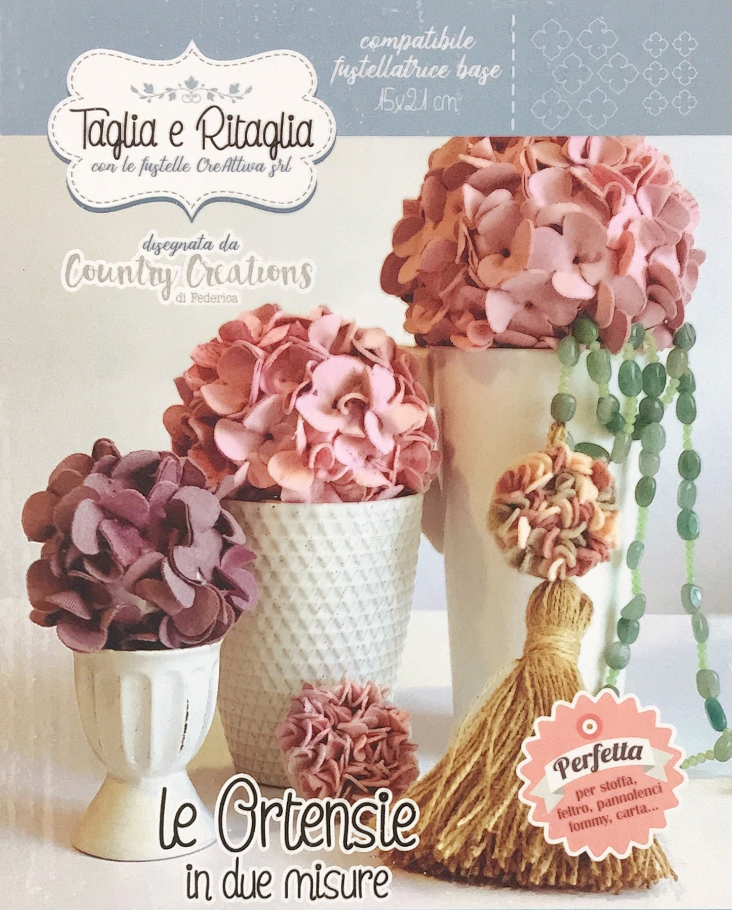 Fustella Creattiva Ortensia 15x21 cm Le Ortensie in due Misure