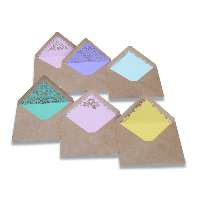 Fustella Sizzix Thinlits Die Set 10PK 663586 Rivestimenti buste, A7, Intricate