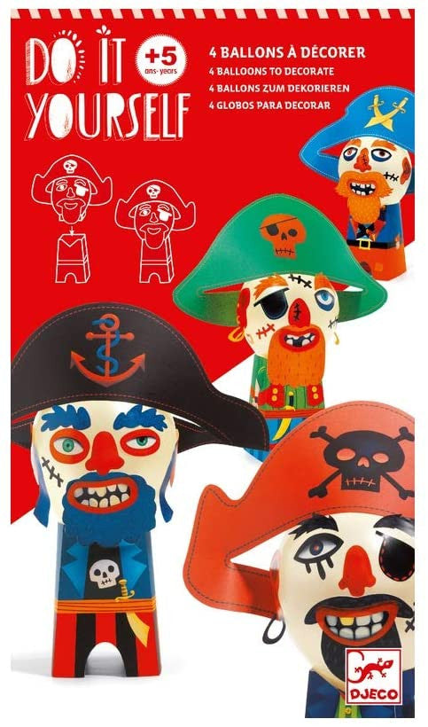 Giochi Djeco Fai da te PALLONCINI Da Decorare DJ07911 Pirati