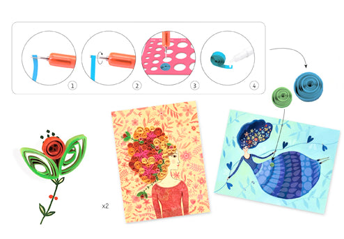 Gioco Djeco ATELIER PAPIER DJ08622 Volutes en jupons