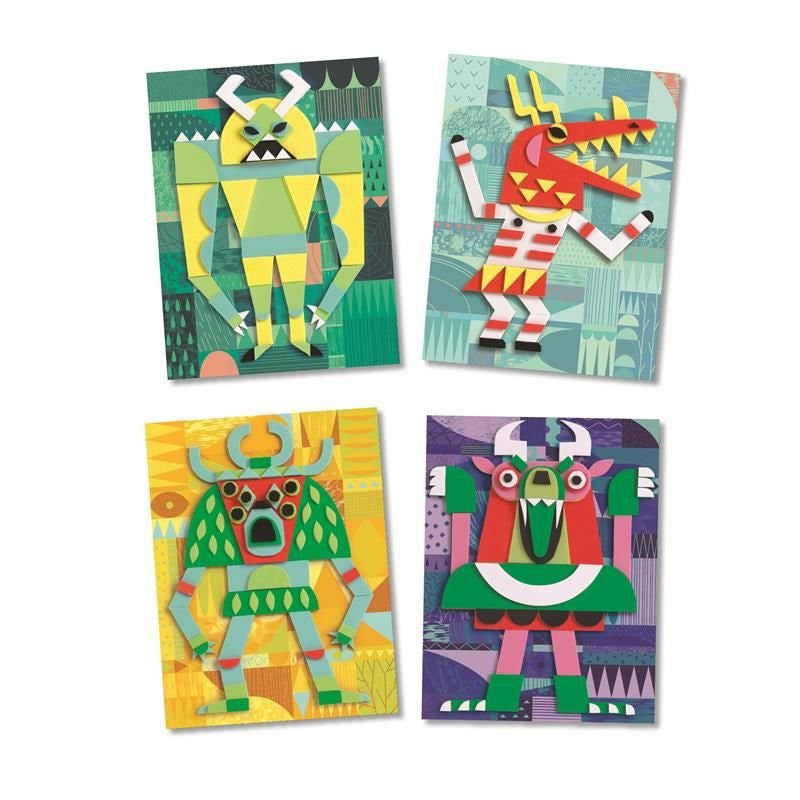 Gioco Djeco COLLAJE 3D DJ09406 Mosaici in rilievo Mostri