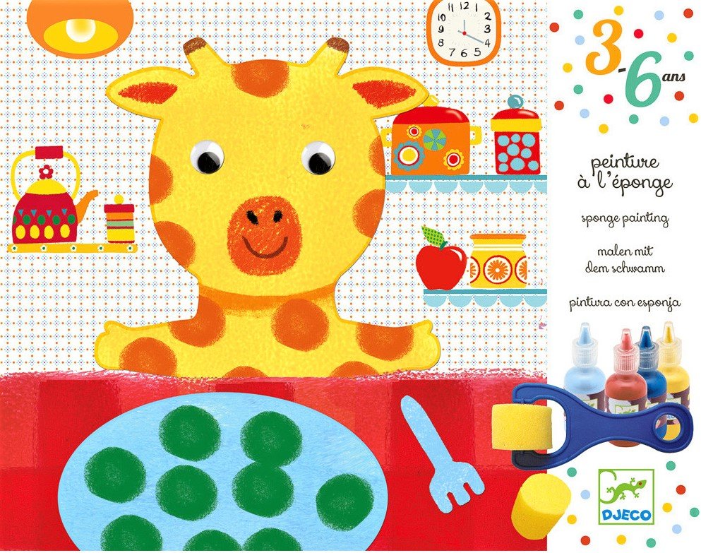 Gioco Djeco PEINTURE À L'ÉPONGE DJ09880 Les aventures des doudous