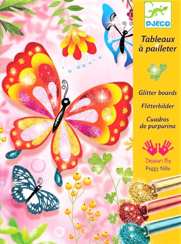 Gioco Djeco TABLEAUX À PAILLETER DJ09503 Petites bêtes à paillettes