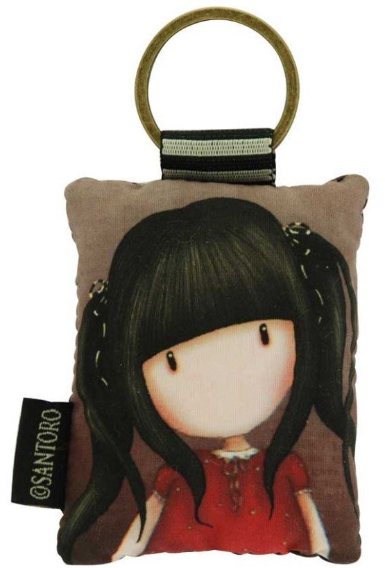 Gorjuss Puffy Rectangular Key Ring - Ruby 334GJ07