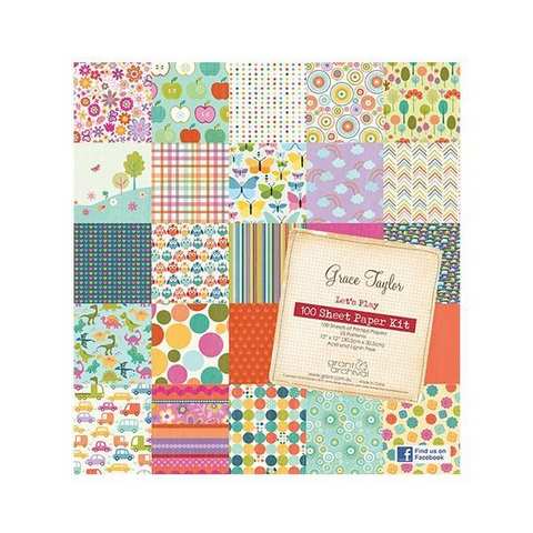 Grace Taylor Let’s Play 100 Sheet Paper Kit GS2696 30x30cm (12"x12")