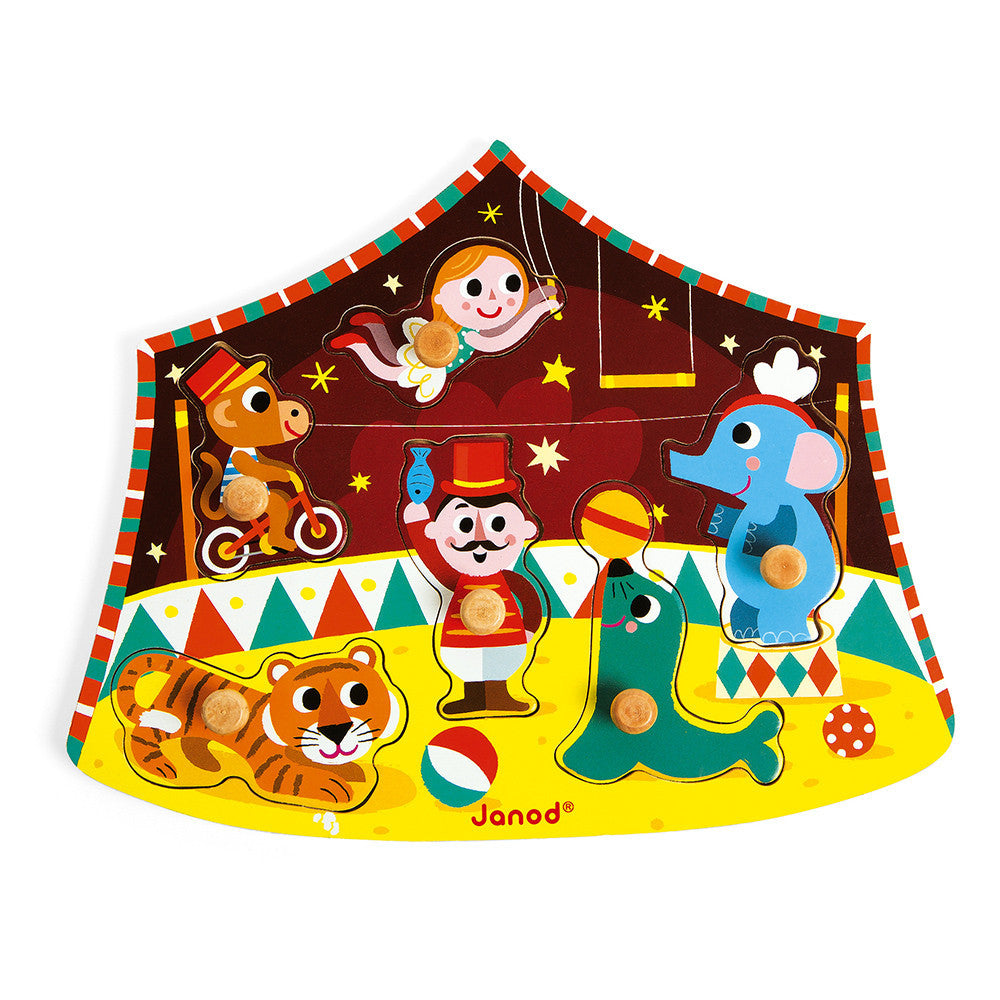 Janod Puzzle Circo delle Stelle (Legno) 18 - 36 mesi 07060