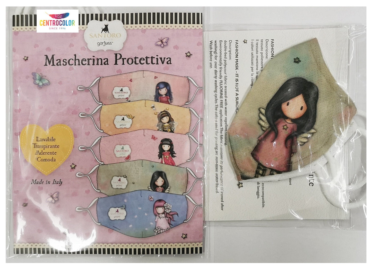 Mascherina Protettiva Gorjuss Little Wings Bimba