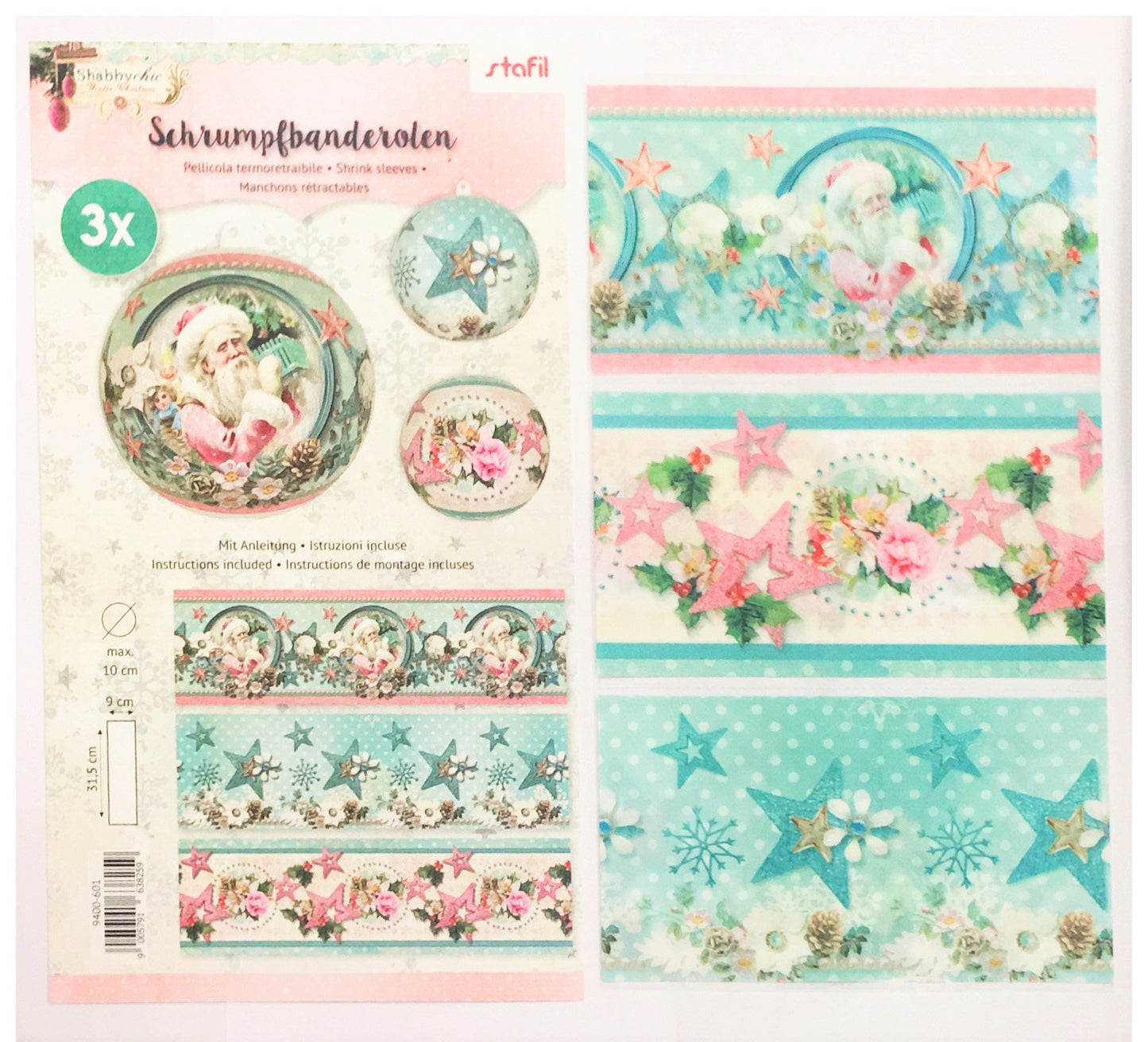 Pellicola termoretraibile 3x - Decorazioni Natalizie 601