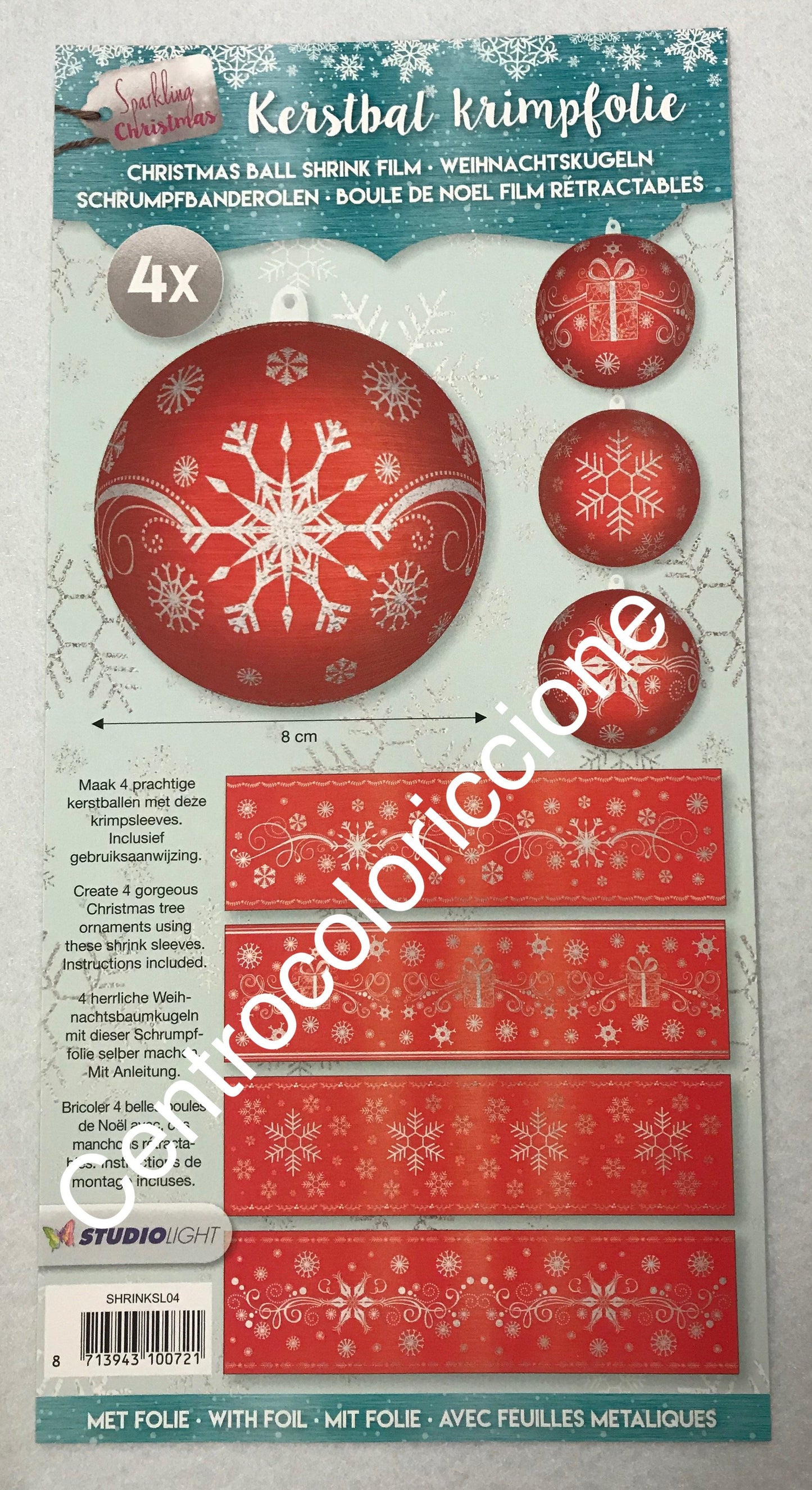 Pellicola termoretraibile rosso Natale 111