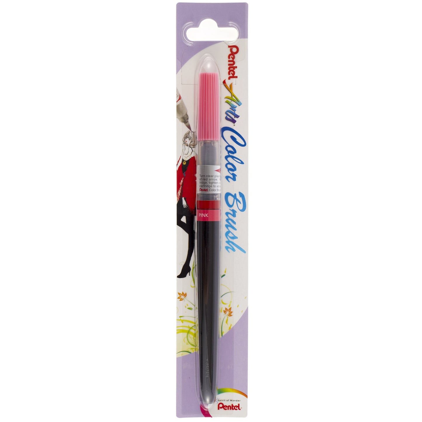Pentel Color  Brush  Ricaricabile  con punta a pennello- Acquarello Rosa