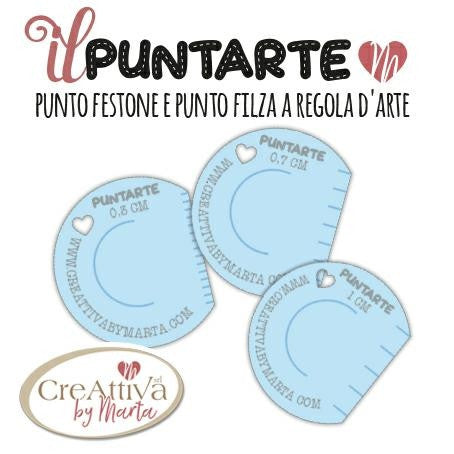 PUNTARTE" SET 3 PZ PER PUNTO FILZA E FESTONE 0,3-0,7-1CM