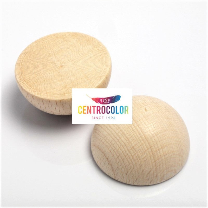 Set 10 Semisfere in legno D. 2 cm