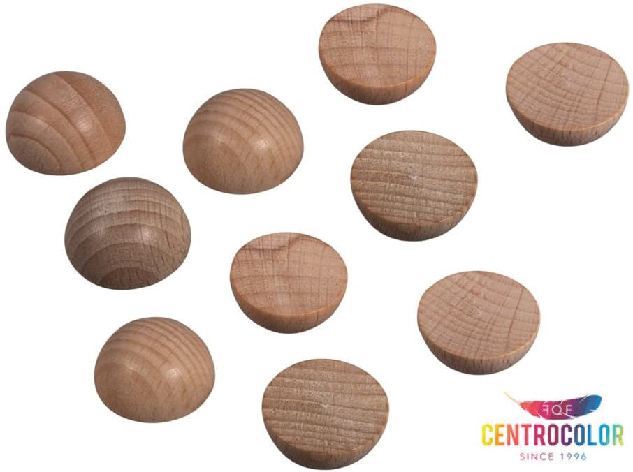 Set 30 Semisfere in legno D. 10 mm