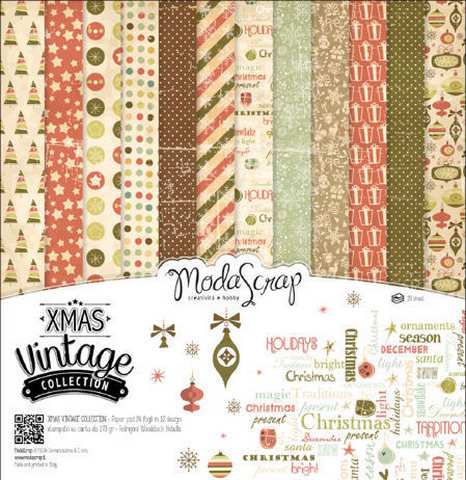 SET CARTA MS 15x15 xmas vintage cf.24 fg. (MSA15AXVC)