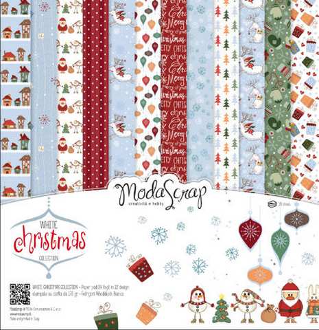 SET CARTA MS WHITE CHRISTMAS 30x30 cf.24 fg. (MSA30AWC)