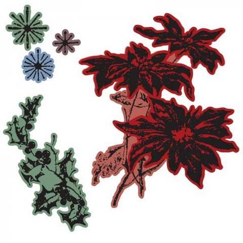 Sizzix Framelits Die Set 8PK w/Stamps - Merry Christmas 660063