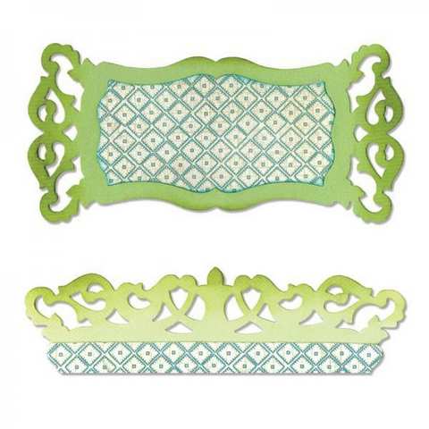 Sizzix Sizzlits Die - Label & Edge, Scrollwork 658475