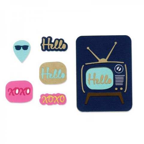 Sizzix Thinlits Die Set 7PK - Retro TV 660012