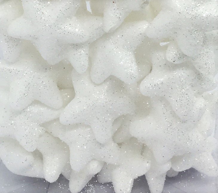 Stelle decorative di ovatta - Diametro 3 cm - 93DEC106-3