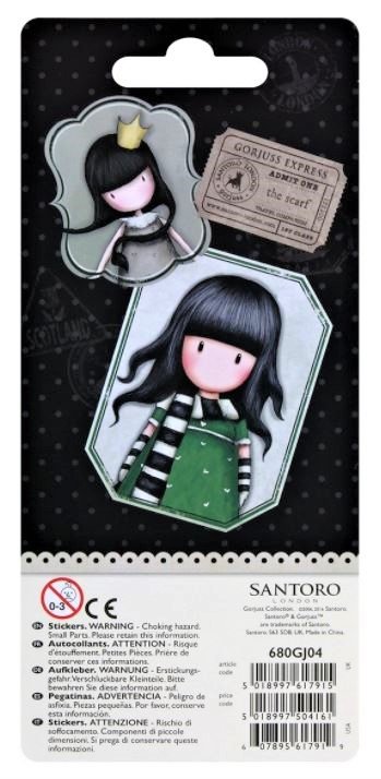 Stickers Gorjuss di Santoro - 680GJ04 The Scarf