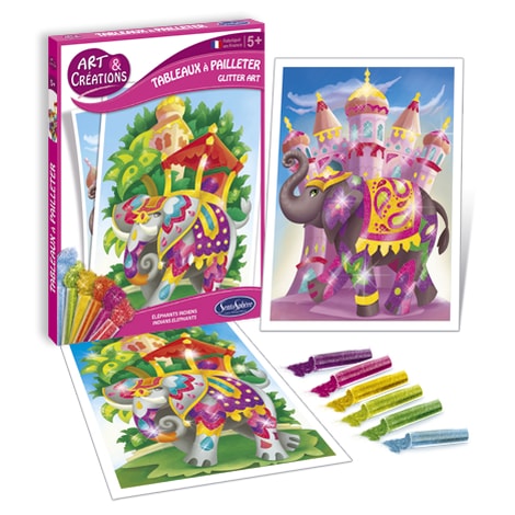 Tableaux à Pailleter "Elefanti"- 2070 -5- 99 anni