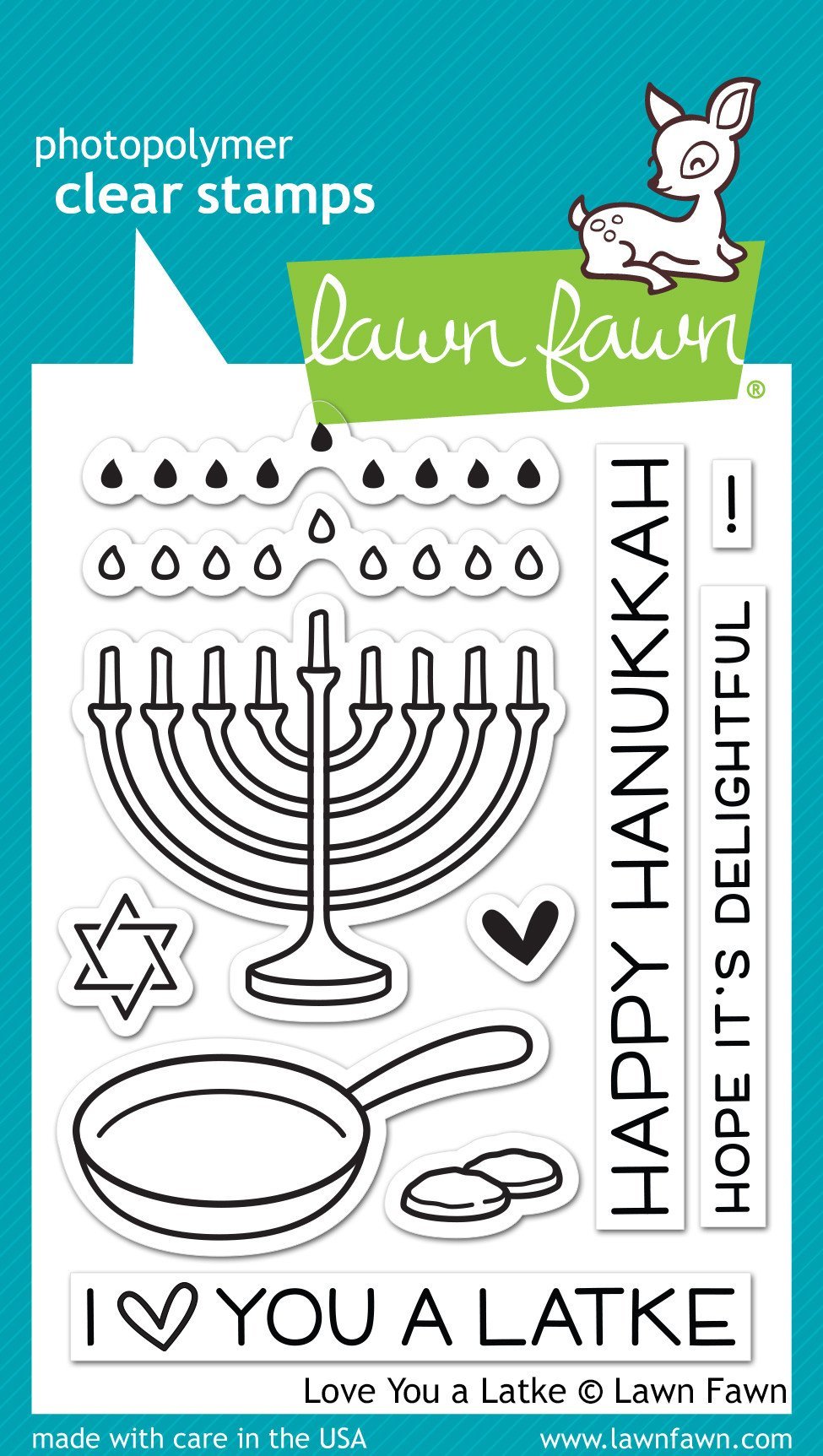 Timbro Lawn Fawn - Cena con Latkes - LF941