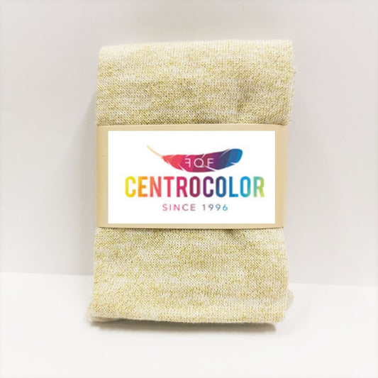 Tubolare Elasticizzato Panna e Glitter Oro 8 cm