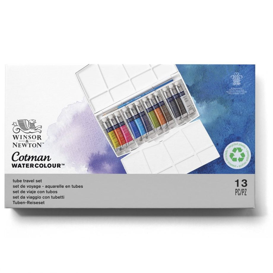 Winsor & Newton Cotman Scatola Painting Plus 12 Tubi 8ml