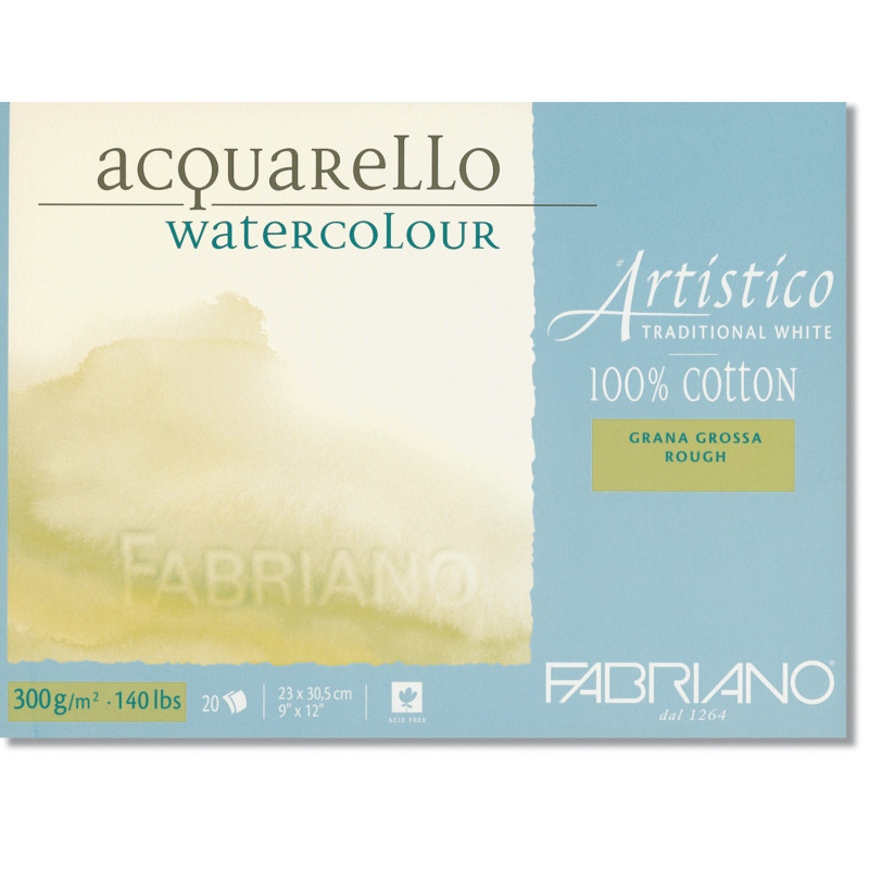 Artistico Fabriano Blocco Traditional White 30,5x45,50 Grana Fina 300g 