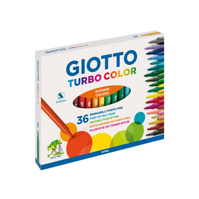 Set Pennarelli Punta Fine Turbo Color Giotto 36pz