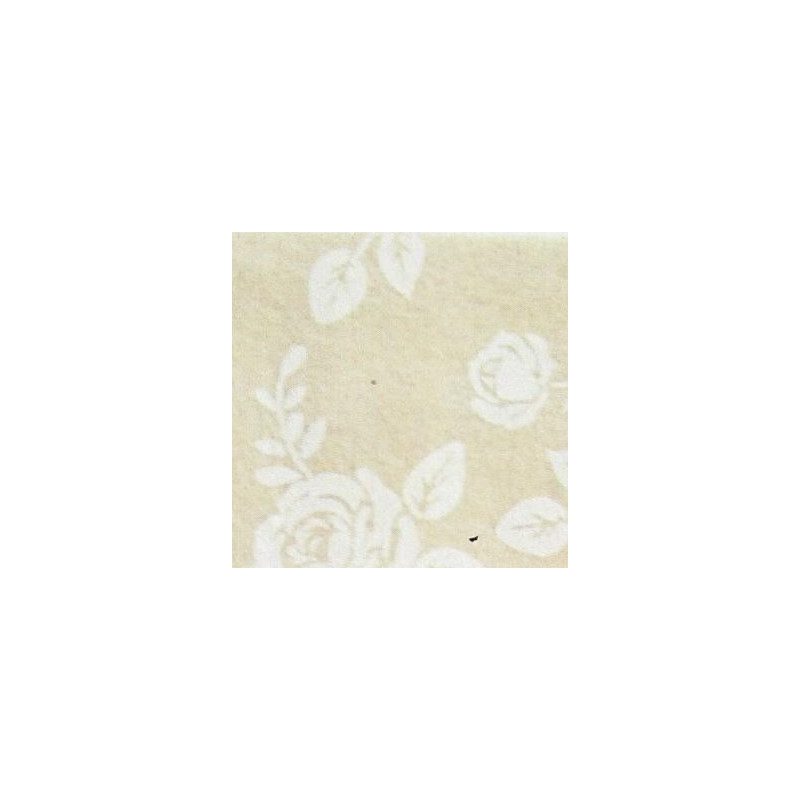Pannolenci decorato rose 30x40 cm - 250193 - 2 - Nocciola/Bianco Panna