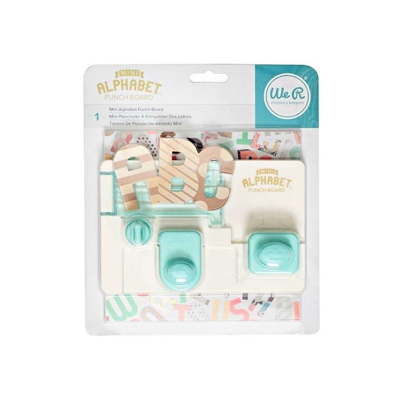 MINI Alphabet Punch Board - We R - Mini macchina crea lettere- 663004 MINI Alphabet Punch Board - We R - Mini macchina crea lettere- 663004