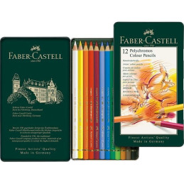 Confezione  da 12 colori a matita Polychromos Faber-Castel 110012