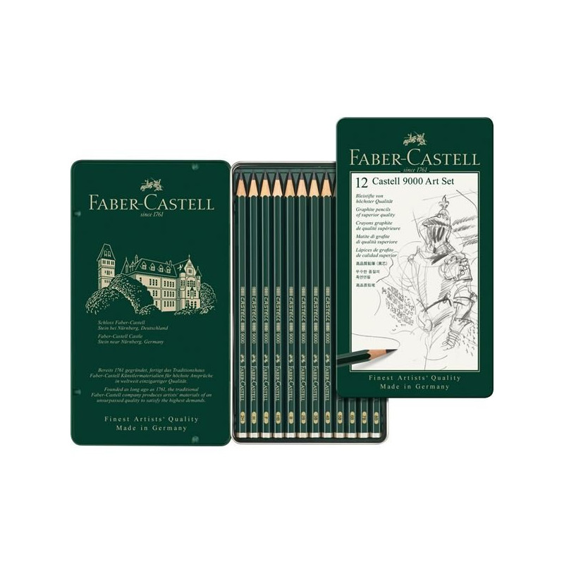Confezione da 12 matite in grafite Castell 9000 Art set 119065 Confezione da 12 matite in grafite Castell 9000 Art set 119065
