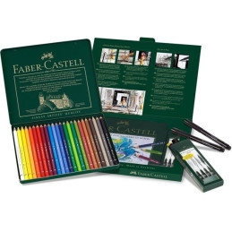 Confezione da 24 matite acquerellabili + 4 Pitt Artist Pens Faber-Castell 217504