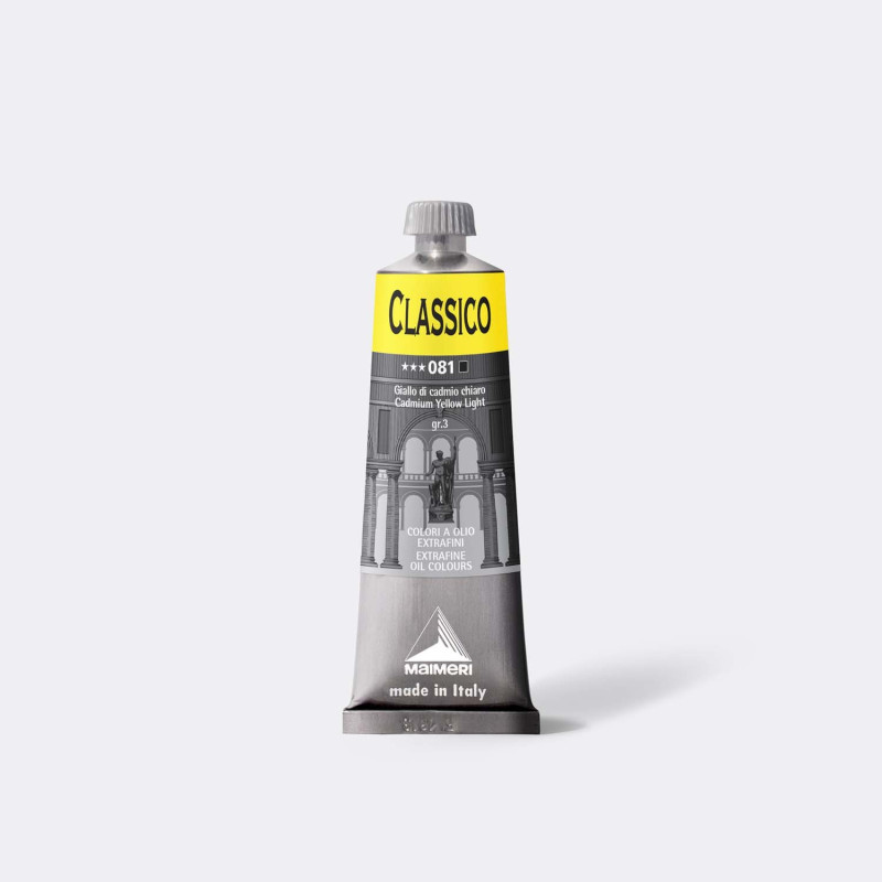Colore ad olio Extrafine Classico MAIMERI 60 ml. - Giallo di Cadmio Chiaro - 081