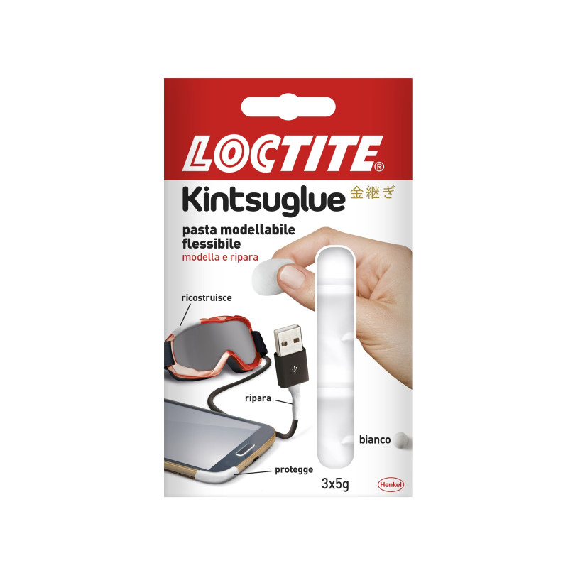 Pasta modellabile flessibile Kintsuglue 3x5gr. - LOCTITE