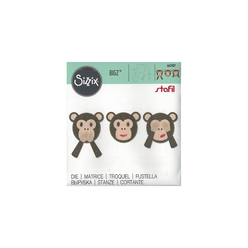 fustella Bigz Emoji Monkey 663487 fustella Bigz Emoji Monkey 663487