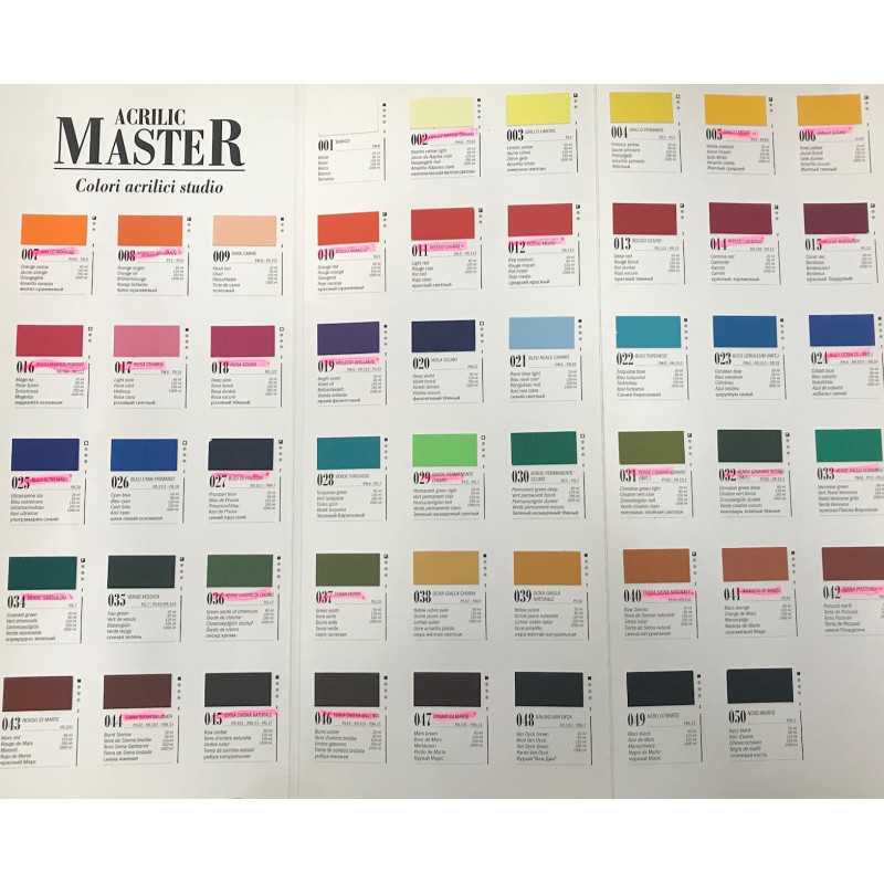 Acrilic Master Colori Acrilici Fini 120ml, 001 bianco