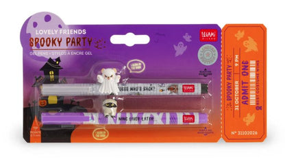 Set di 2 Penne Gel con Animaletto Decorativo - Lovely Friends - Spooky Party