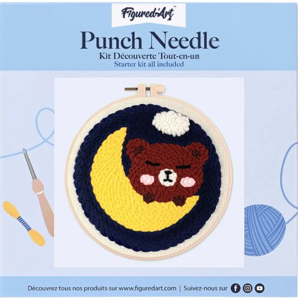 Punch needle orsetto sulla nuvola