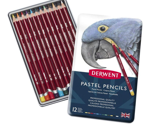 Derwent Pastel  Matite Acquarellabili Colorate per Disegnare e Scrivere, Ideali per Sfumature e Stratificazioni, Astuccio in Metallo Incluso, Qualità Professionale